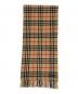 中古・古着 Burberry's (バーバリーズ) ノバチェック カシミヤマフラー ブラウン：6000円
