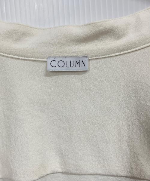 COLUMN（コラム）COLUMN (コラム) 半袖ブラウス ベージュ サイズ:FREEの古着・服飾アイテム