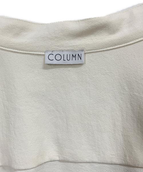 COLUMN（コラム）COLUMN (コラム) 半袖ブラウス ベージュ サイズ:FREEの古着・服飾アイテム