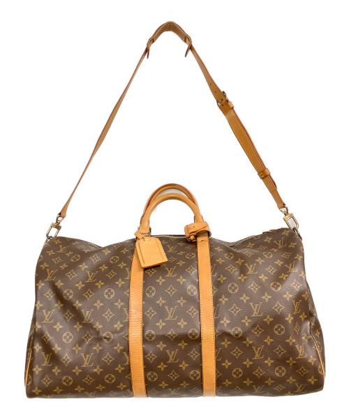 LOUIS VUITTON（ルイ ヴィトン）LOUIS VUITTON (ルイ ヴィトン) キーポル・バンドリエール55 / ボストンバッグ ブラウンの古着・服飾アイテム