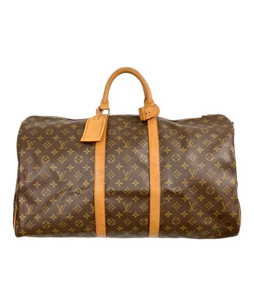 LOUIS VUITTON（ルイ ヴィトン）LOUIS VUITTON (ルイ ヴィトン) キーポル・バンドリエール55 / ボストンバッグ ブラウンの古着・服飾アイテム