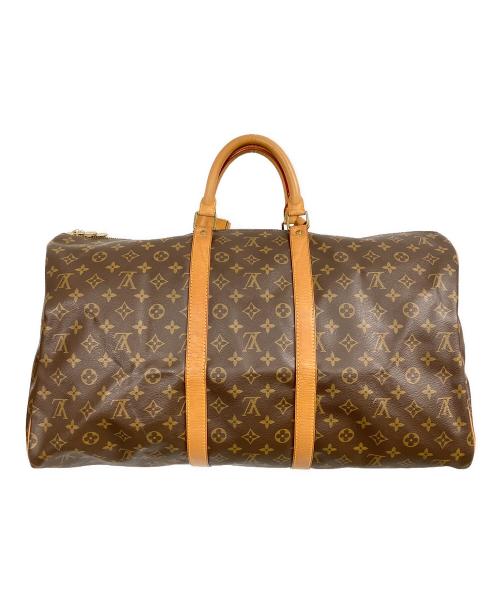 LOUIS VUITTON（ルイ ヴィトン）LOUIS VUITTON (ルイ ヴィトン) キーポル・バンドリエール55 / ボストンバッグ ブラウンの古着・服飾アイテム