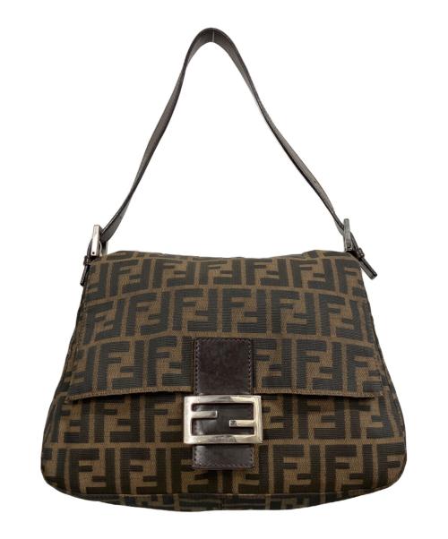 FENDI（フェンディ）FENDI (フェンディ) ズッカ マンマバケット / セミショルダーバッグ ブラウンの古着・服飾アイテム