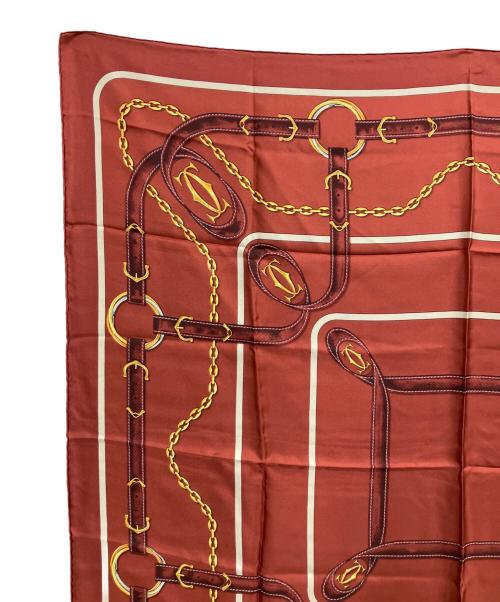 Cartier（カルティエ）Cartier (カルティエ) must de Cartier / シルクスカーフ レッドの古着・服飾アイテム