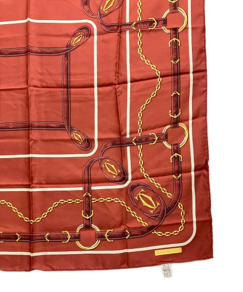 Cartier（カルティエ）Cartier (カルティエ) must de Cartier / シルクスカーフ レッドの古着・服飾アイテム