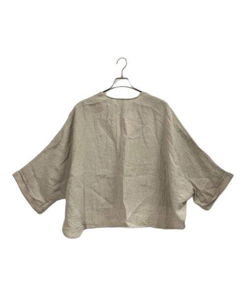 BEARDSLEY（ビアズリー）BEARDSLEY (ビアズリー) リネンブラウス ベージュ サイズ:FREEの古着・服飾アイテム