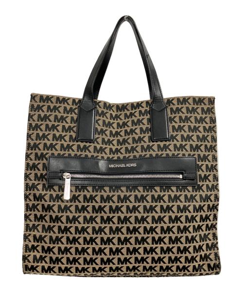 MICHAEL KORS（マイケルコース）MICHAEL KORS (マイケルコース) KENLY ケンリー ラージ 2WAYバッグ ブラック×ベージュの古着・服飾アイテム