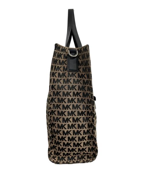 MICHAEL KORS（マイケルコース）MICHAEL KORS (マイケルコース) KENLY ケンリー ラージ 2WAYバッグ ブラック×ベージュの古着・服飾アイテム