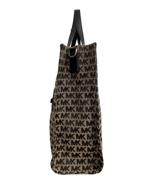 MICHAEL KORS（マイケルコース）MICHAEL KORS (マイケルコース) KENLY ケンリー ラージ 2WAYバッグ ブラック×ベージュの古着・服飾アイテム