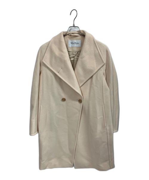 MaxMara（マックスマーラ）MaxMara (マックスマーラ) カシミア混ウールコート ピンク サイズ:38の古着・服飾アイテム