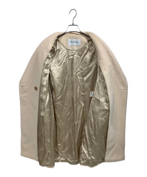 MaxMara（マックスマーラ）MaxMara (マックスマーラ) カシミア混ウールコート ピンク サイズ:38の古着・服飾アイテム