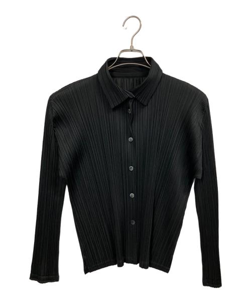 PLEATS PLEASE（プリーツプリーズ）PLEATS PLEASE (プリーツプリーズ) プリーツ長袖シャツ ブラック サイズ:3の古着・服飾アイテム