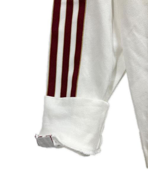 adidas（アディダス）adidas (アディダス) アーセナル テラスアイコン 長袖ポロシャツ ホワイト サイズ:Lの古着・服飾アイテム