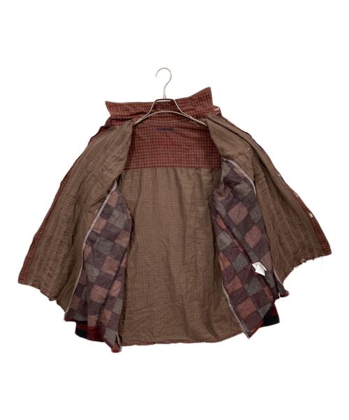Rebuild by Needles（リビルドバイニードルス）Rebuild by Needles (リビルドバイニードルス) Flannel Shirt Ribbon Wide Shirt ボルドー サイズ:表記無しの古着・服飾アイテム