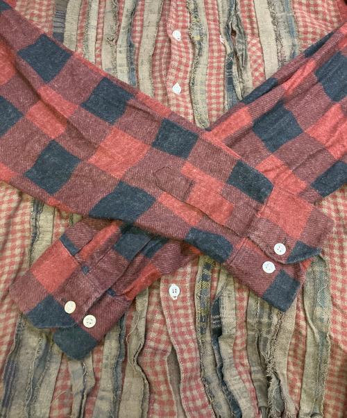 Rebuild by Needles（リビルドバイニードルス）Rebuild by Needles (リビルドバイニードルス) Flannel Shirt Ribbon Wide Shirt ボルドー サイズ:表記無しの古着・服飾アイテム