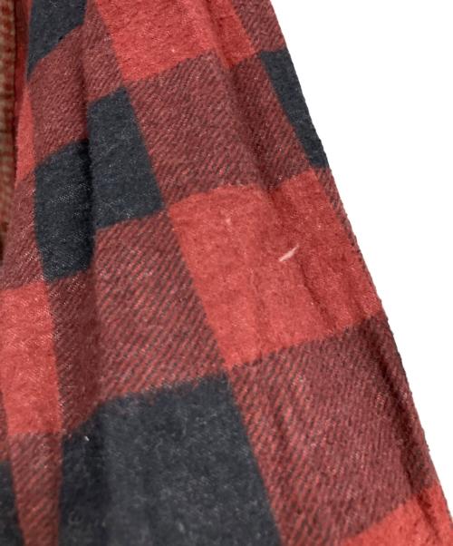 Rebuild by Needles（リビルドバイニードルス）Rebuild by Needles (リビルドバイニードルス) Flannel Shirt Ribbon Wide Shirt ボルドー サイズ:表記無しの古着・服飾アイテム