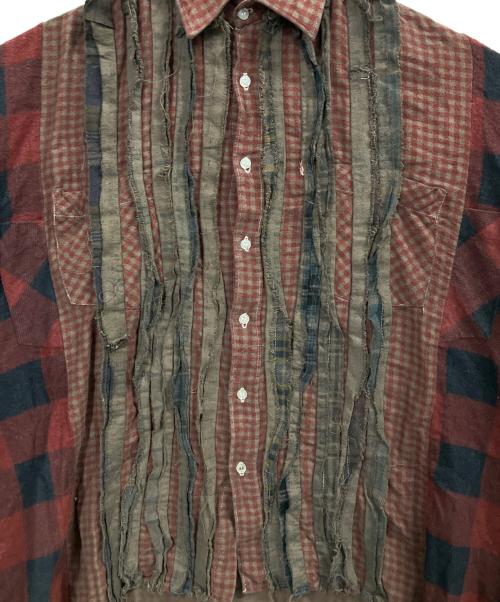 Rebuild by Needles（リビルドバイニードルス）Rebuild by Needles (リビルドバイニードルス) Flannel Shirt Ribbon Wide Shirt ボルドー サイズ:表記無しの古着・服飾アイテム