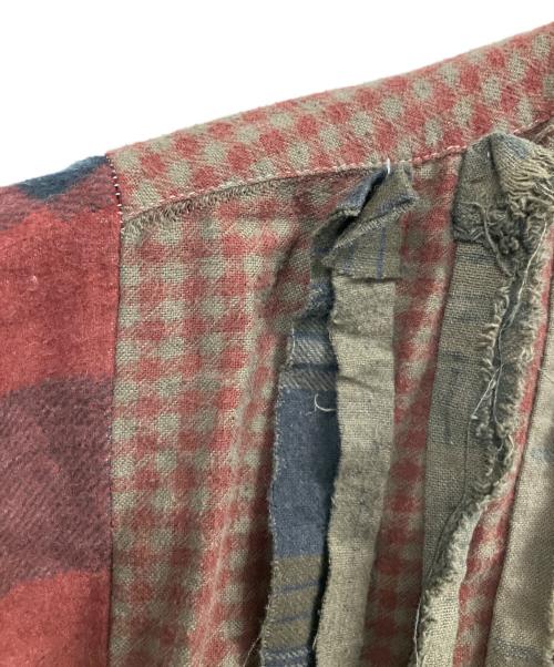 Rebuild by Needles（リビルドバイニードルス）Rebuild by Needles (リビルドバイニードルス) Flannel Shirt Ribbon Wide Shirt ボルドー サイズ:表記無しの古着・服飾アイテム