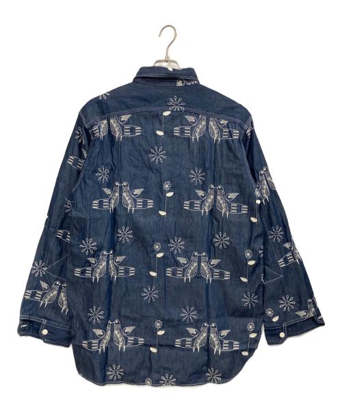 Engineered Garments（エンジニアド ガーメンツ）Engineered Garments (エンジニアド ガーメンツ) 刺繍長袖シャツ インディゴ サイズ:Mの古着・服飾アイテム