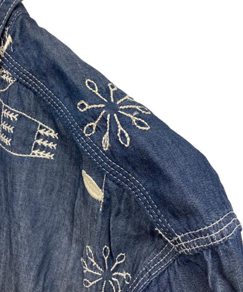 Engineered Garments（エンジニアド ガーメンツ）Engineered Garments (エンジニアド ガーメンツ) 刺繍長袖シャツ インディゴ サイズ:Mの古着・服飾アイテム