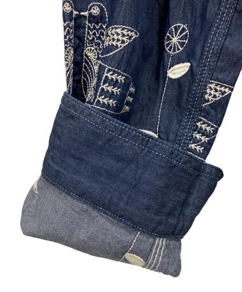 Engineered Garments（エンジニアド ガーメンツ）Engineered Garments (エンジニアド ガーメンツ) 刺繍長袖シャツ インディゴ サイズ:Mの古着・服飾アイテム
