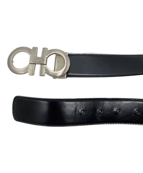 Salvatore Ferragamo（サルヴァトーレ フェラガモ）Salvatore Ferragamo (サルヴァトーレ フェラガモ) ガンチーニ レザーベルト ブラックの古着・服飾アイテム