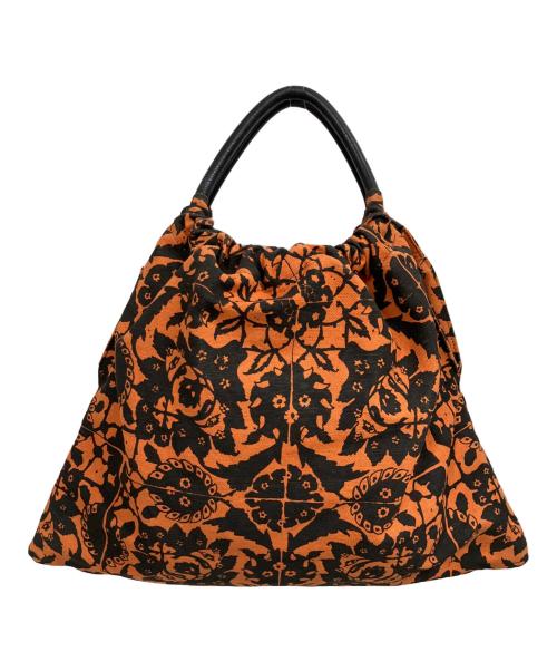 Vivienne Westwood（ヴィヴィアンウエストウッド）Vivienne Westwood (ヴィヴィアンウエストウッド) キャンバストートバッグ オレンジ×ブラックの古着・服飾アイテム