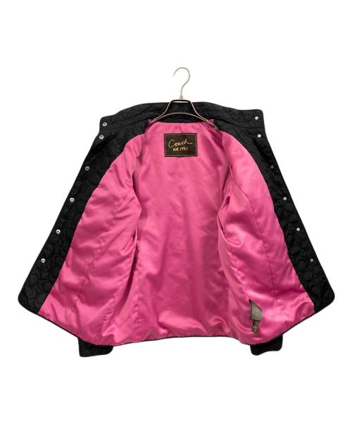 COACH（コーチ）COACH (コーチ) キルティングジャケット ブラック×ピンク サイズ:表記無しの古着・服飾アイテム
