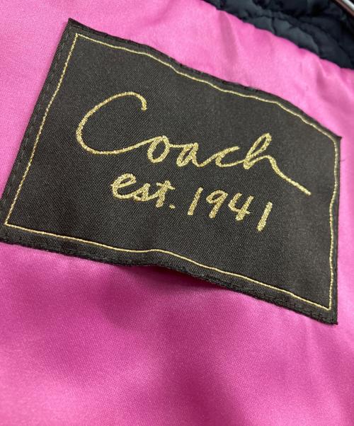 COACH（コーチ）COACH (コーチ) キルティングジャケット ブラック×ピンク サイズ:表記無しの古着・服飾アイテム