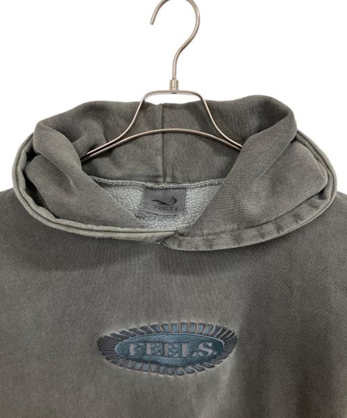 FEELS（フィールズ）FEELS (フィールズ) PIGMENT DYE HOODIE BLACK グレー サイズ:Mの古着・服飾アイテム