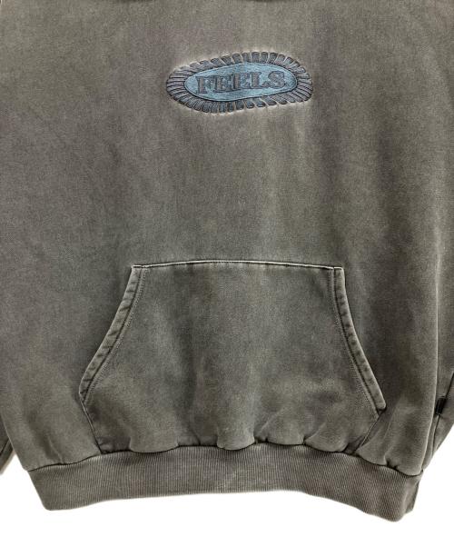 FEELS（フィールズ）FEELS (フィールズ) PIGMENT DYE HOODIE BLACK グレー サイズ:Mの古着・服飾アイテム