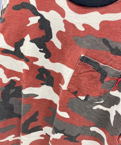SUPREME（シュプリーム）SUPREME (シュプリーム) 18AW L/S Pocket Tee / 長袖カットソー ブラウン×ホワイト サイズ:Sの古着・服飾アイテム
