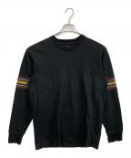 SUPREMEシュプリーム）の古着「Knit Panel Stripe L/S Top / 長袖カットソー」｜ブラック