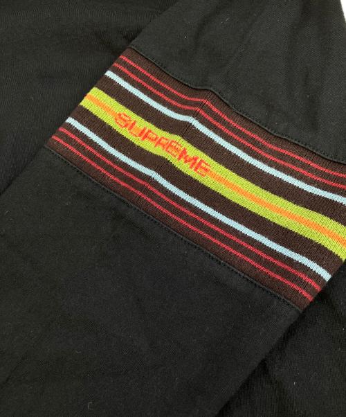 SUPREME（シュプリーム）SUPREME (シュプリーム) Knit Panel Stripe L/S Top / 長袖カットソー ブラック サイズ:Sの古着・服飾アイテム