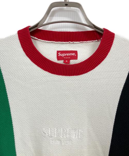 SUPREME（シュプリーム）SUPREME (シュプリーム) 18AW Pique Crewneck / 薄手ニット マルチカラー サイズ:Sの古着・服飾アイテム