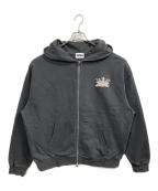 90909090）の古着「HYPE Logo ZIP Hoodie "Chemical BLACK" / ジップパーカー」｜グレー