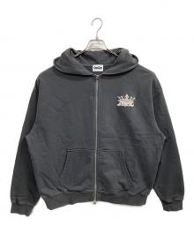 9090（9090）の古着「HYPE Logo ZIP Hoodie "Chemical BLACK" / ジップパーカー」｜グレー