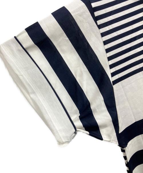 HERMES（エルメス）HERMES (エルメス) ポロシャツ ネイビー×ホワイト サイズ:XLの古着・服飾アイテム