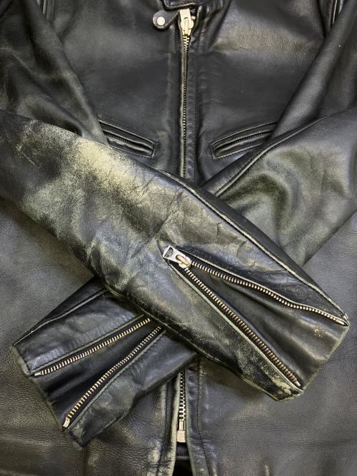 SCHOTT BROS.（ショットブロス）SCHOTT BROS. (ショットブロス) 60’S復刻 レザージャケット ブラック サイズ:36の古着・服飾アイテム