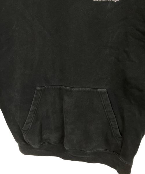 BALENCIAGA（バレンシアガ）BALENCIAGA (バレンシアガ) ロゴ刺繍パーカー ブラック サイズ:Mの古着・服飾アイテム