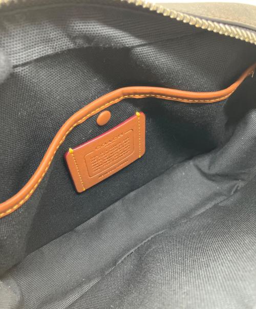 COACH（コーチ）COACH (コーチ) ラジオ カメラ バッグ・ラブド レザー ブラック×ブラウンの古着・服飾アイテム