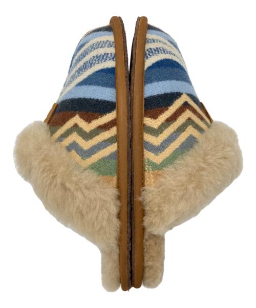 UGG（アグ）UGG (アグ) PENDLETON (ペンドルトン) SCUFF DECO  ブラウン×ブルー サイズ:24㎝の古着・服飾アイテム