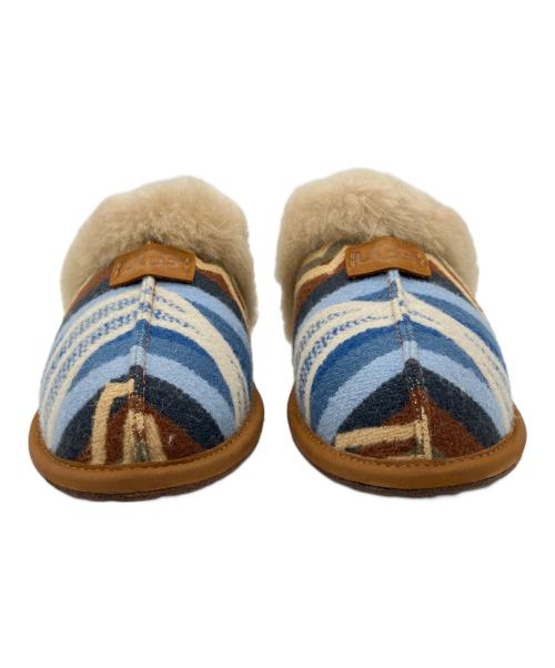 UGG（アグ）UGG (アグ) PENDLETON (ペンドルトン) SCUFF DECO  ブラウン×ブルー サイズ:24㎝の古着・服飾アイテム