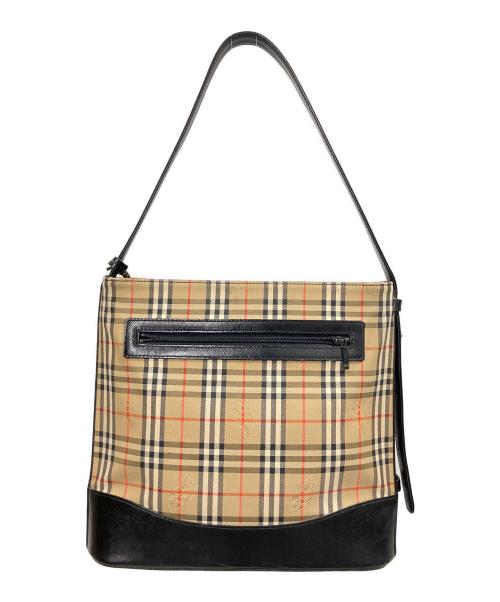 BURBERRY（バーバリー）BURBERRY (バーバリー) ワンショルダーバッグ ブラック×ベージュの古着・服飾アイテム