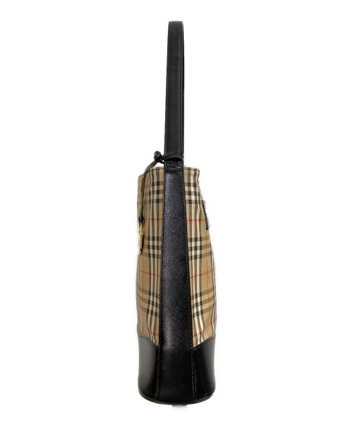 BURBERRY（バーバリー）BURBERRY (バーバリー) ワンショルダーバッグ ブラック×ベージュの古着・服飾アイテム