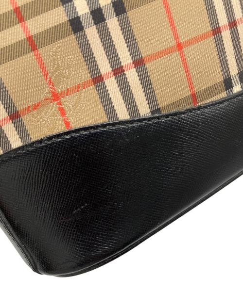 BURBERRY（バーバリー）BURBERRY (バーバリー) ワンショルダーバッグ ブラック×ベージュの古着・服飾アイテム