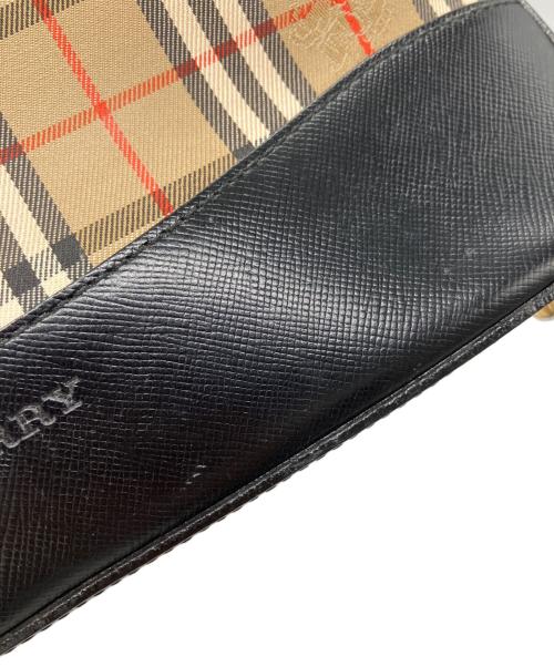 BURBERRY（バーバリー）BURBERRY (バーバリー) ワンショルダーバッグ ブラック×ベージュの古着・服飾アイテム