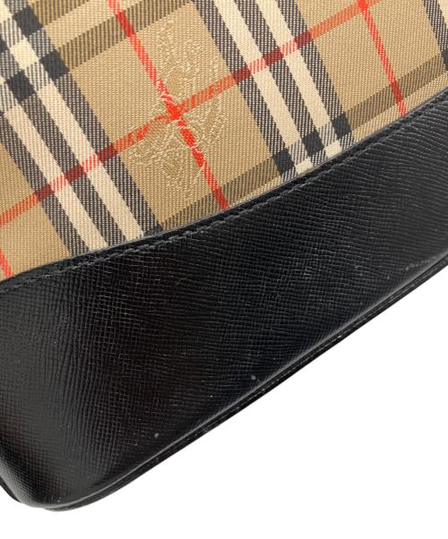 BURBERRY（バーバリー）BURBERRY (バーバリー) ワンショルダーバッグ ブラック×ベージュの古着・服飾アイテム