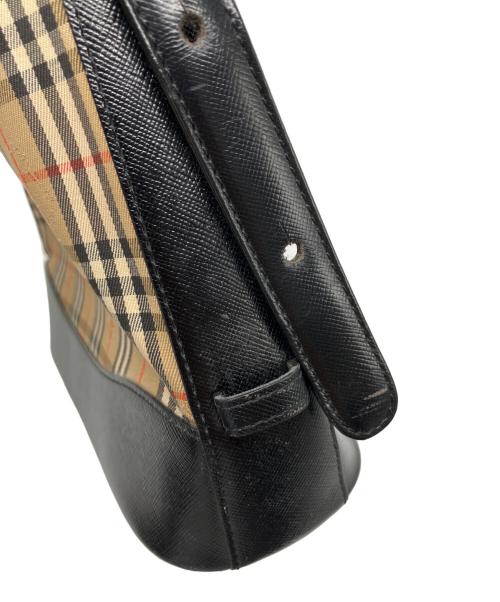 BURBERRY（バーバリー）BURBERRY (バーバリー) ワンショルダーバッグ ブラック×ベージュの古着・服飾アイテム