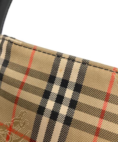 BURBERRY（バーバリー）BURBERRY (バーバリー) ワンショルダーバッグ ブラック×ベージュの古着・服飾アイテム